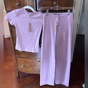 NWT Skims Cotton Jersey Shirt/Pants set - Dusk